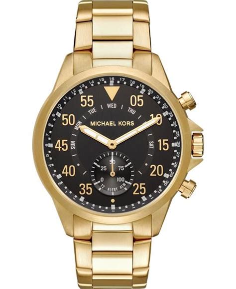 michael kors gage stainless steel hybrid smartwatch men's|Michael Kors Access Men's Gage Hybrid Stainless Steel Bracelet .